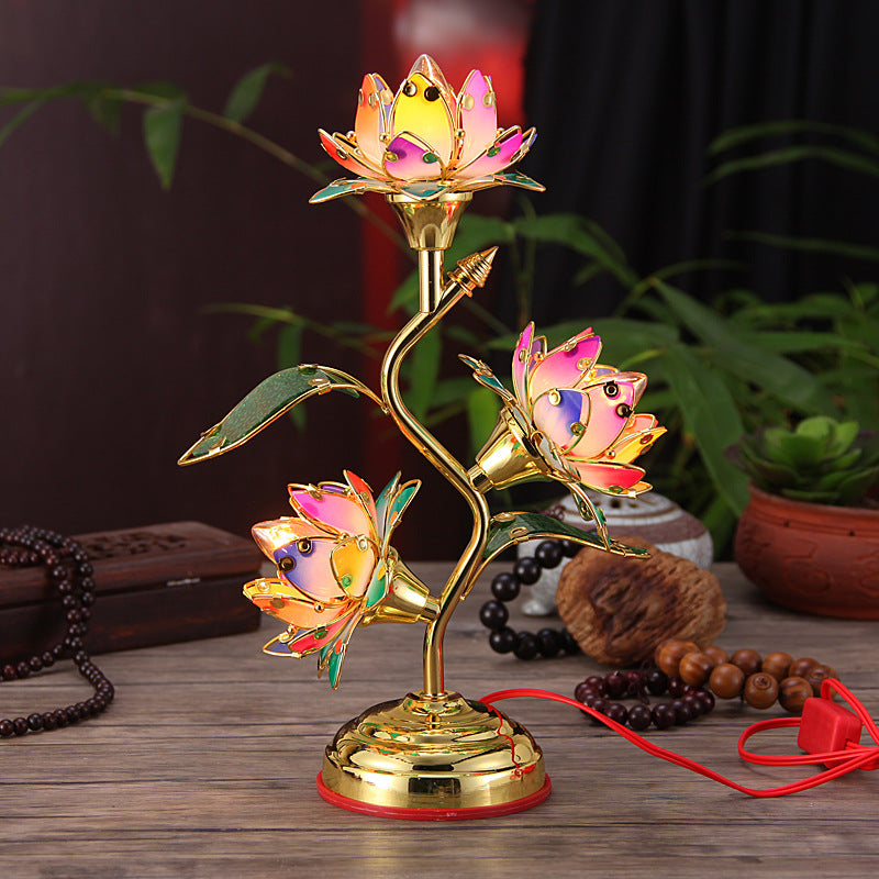 Premiere Lamps Buddhist Lotus Offering Lamp